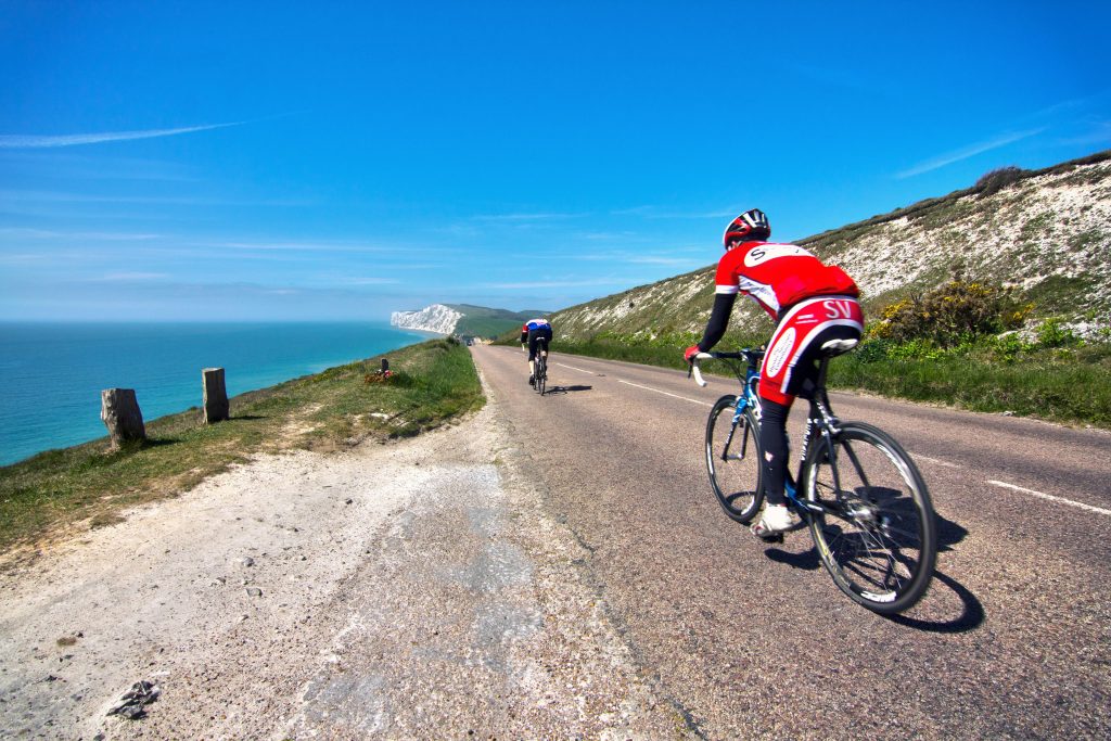 Bicycling around the island