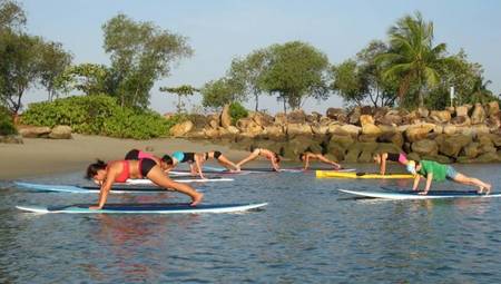 Yoga on a Paddle Board